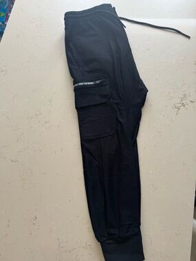 Diesel Black Cotton Cargo Jogger Pants